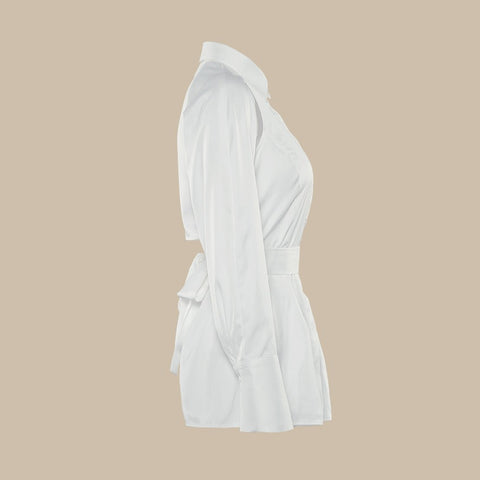 Summer Long Sleeve White Shirt CODE: KAR1777