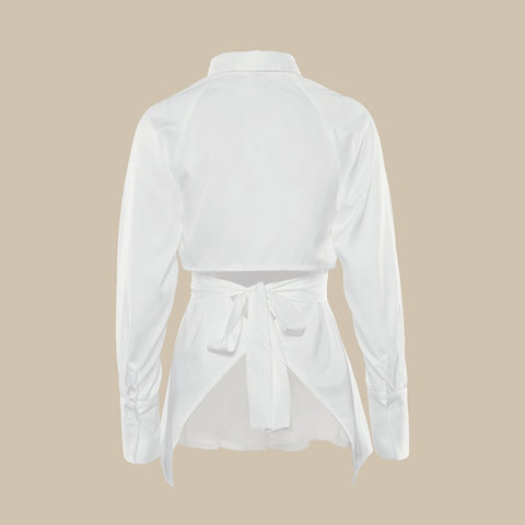Summer Long Sleeve White Shirt CODE: KAR1777