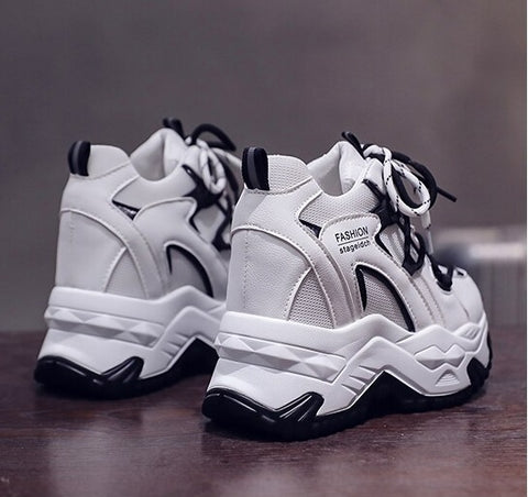 New Breathable Mesh Chunky Casual High Platform Shoes CODE: KAR1808