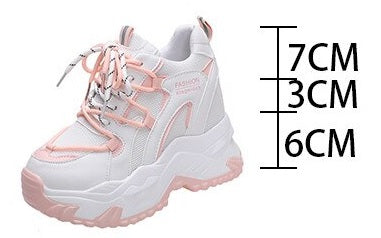 New Breathable Mesh Chunky Casual High Platform Shoes CODE: KAR1808