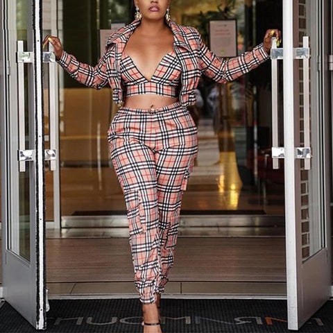 Autumn New Fashion Casual Jacket Coat + Vest + Trousers Elegant Streetwear Two 2 Piece Set CODE: KAR1843