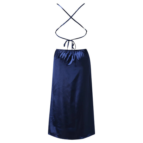 Asymmetrical Sleeveless Elegant Satin Dress CODE: KAR1850