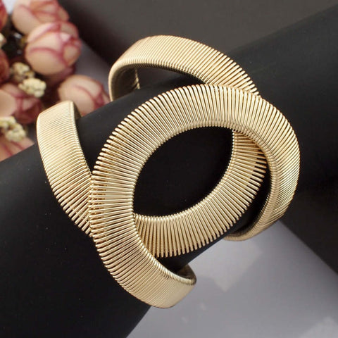 New Fashion Designer Wide Spring Cuff Bracelet CODE: KAR1869