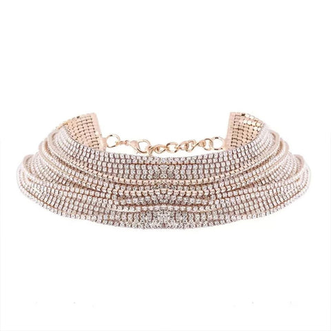 New Fashion Multilayer Rhinestone Crystal Collar Choker Necklace CODE: KAR1872