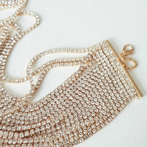New Fashion Multilayer Rhinestone Crystal Collar Choker Necklace CODE: KAR1872