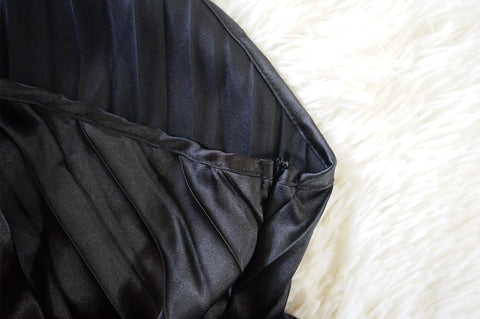 Sexy One Shoulder Clock Sleeve Sashes High Waist Big Swing Pleated Maxi Long Dress CODE: KAR1880