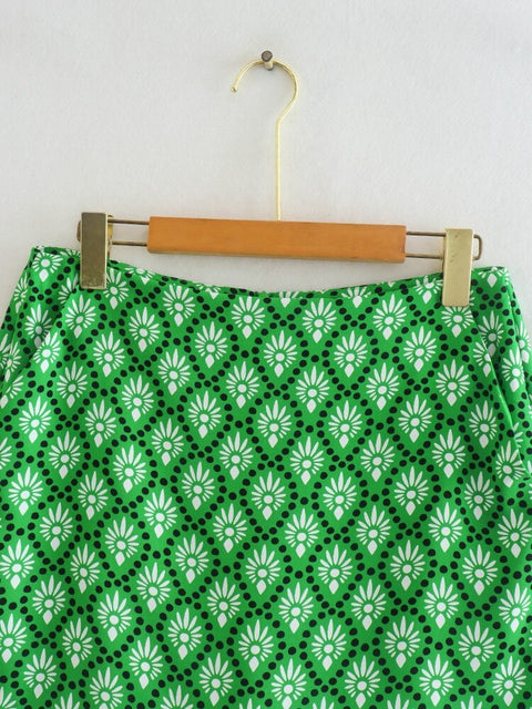 summer style printed culottes zipper high waist straight short CODE: KAR1891