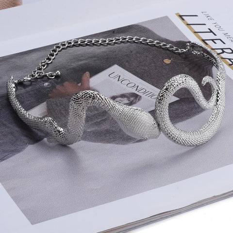 New Plated Snake Shape Metal Choker Necklace CODE: KAR1898