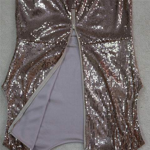 New Elegant Rompers Sleeveless Skinny Sparkly Sequin Jumpsuit CODE: KAR1902
