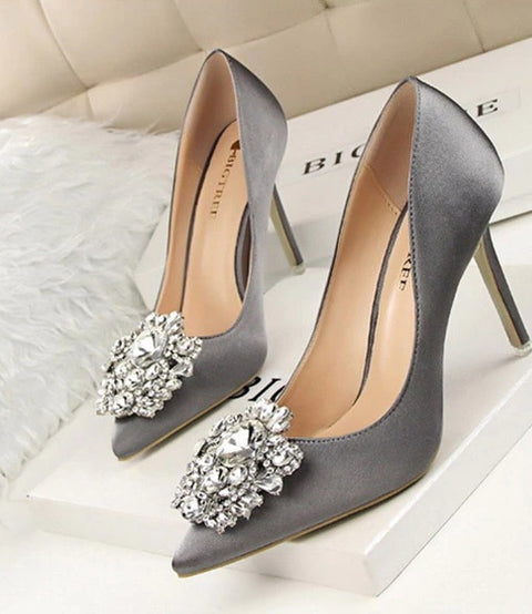 Rhinestone Pumps Stiletto Sexy High Heel CODE: KAR1907