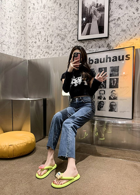 Summer Lovely Cartoon Beach Plus Size Slippers CODE: KAR1914