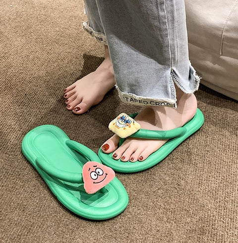Summer Lovely Cartoon Beach Plus Size Slippers CODE: KAR1914