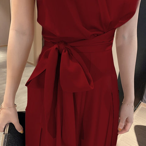 High Waist Wide Leg Long Jumpsuit CODE: KAR961