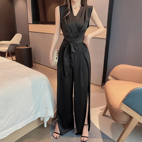 High Waist Wide Leg Long Jumpsuit CODE: KAR961