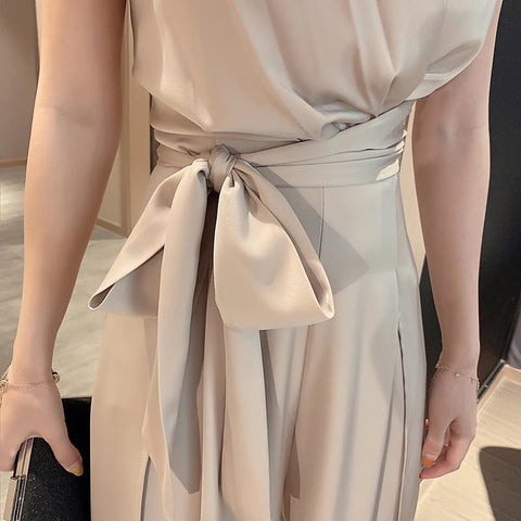 High Waist Wide Leg Long Jumpsuit CODE: KAR961