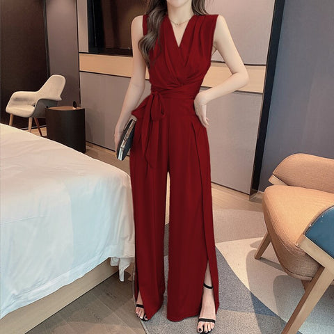 High Waist Wide Leg Long Jumpsuit CODE: KAR961