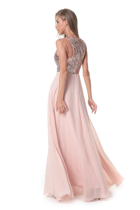 O-neck Sleeveless Sequined Bohemian Long Dress CODE: KAR964