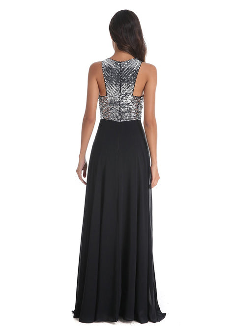 O-neck Sleeveless Sequined Bohemian Long Dress CODE: KAR964