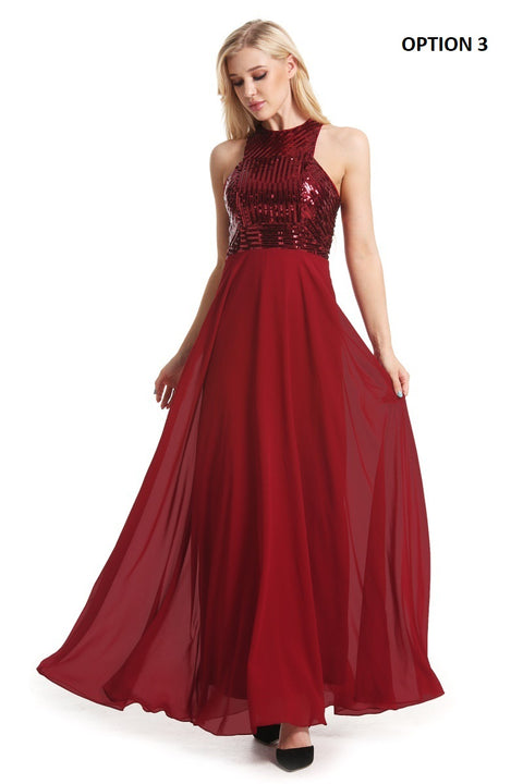 O-neck Sleeveless Sequined Bohemian Long Dress CODE: KAR964