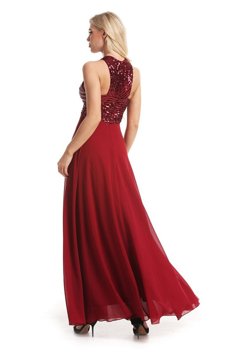 O-neck Sleeveless Sequined Bohemian Long Dress CODE: KAR964