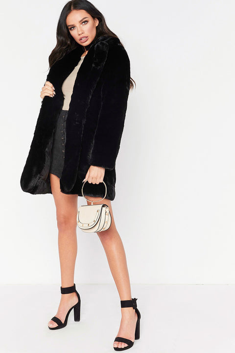 Jacket Bomber Turn Down Collar Flocking Cardigan Rabbit Fur Loose Outwear CODE: KAR358