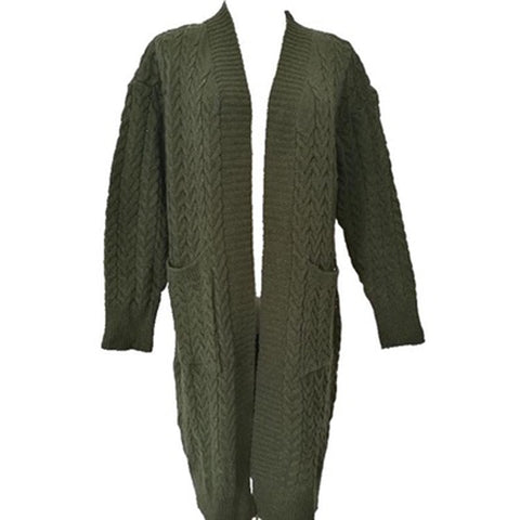 Sweaters Women Long Sleeve New Female Elegant Pocket Knitted Outerwear Sweater CODE: KAR413