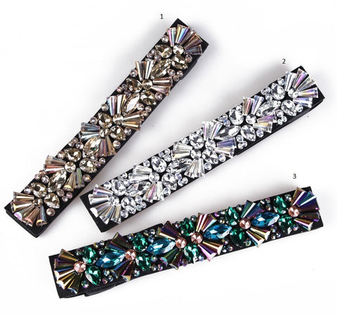 Rhinestone Waist Belt Women Elastic Geometry Crystal Gem Dress Belts CODE: KAR455