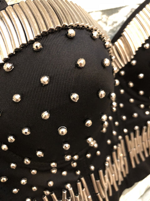 Nightclub Dance Performance WrappedSteel Vest Women Sexy Bustier CODE: KAR501