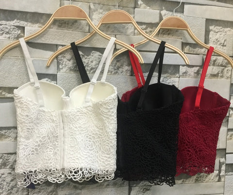 Lace Push Up Bralet Women's Bustier Corset Wedding Party Top Vest CODE: KAR504