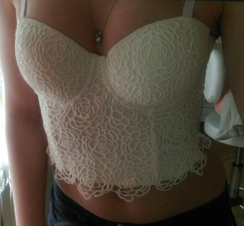 Lace Push Up Bralet Women's Bustier Corset Wedding Party Top Vest CODE: KAR504