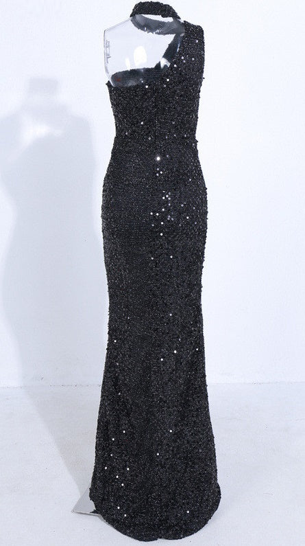 High SplitOne Shoulder Sleeveless Maxi Party Dress CODE: KAR572