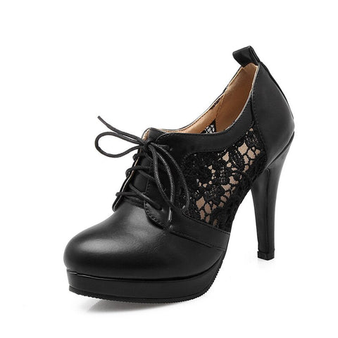 Shoes High Heels Platform Pumps Lace Up Stiletto Heel CODE: KAR674
