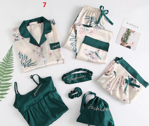 Top&Pants Pajamas Suit Soft Print Flower Sleepwear Nightwear CODE: KAR729