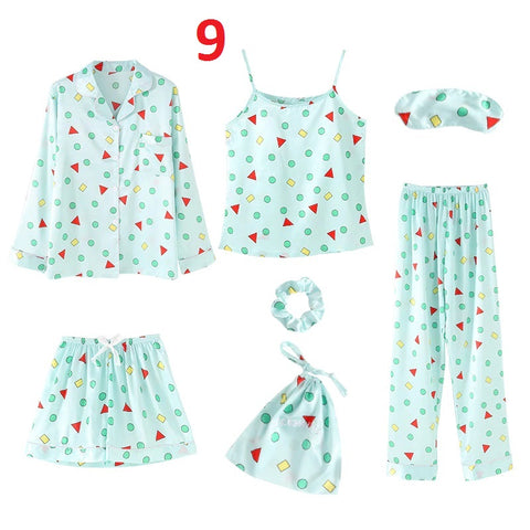 Top&Pants Pajamas Suit Soft Print Flower Sleepwear Nightwear CODE: KAR729