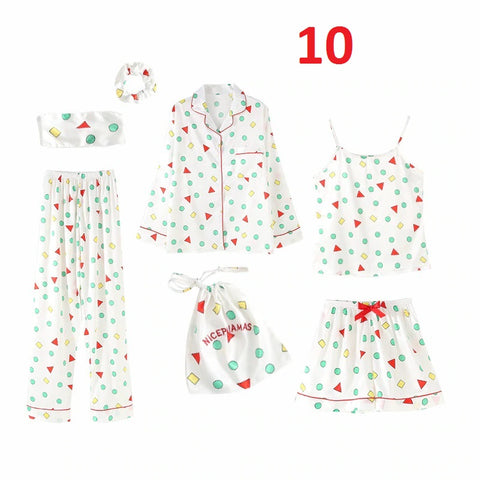 Top&Pants Pajamas Suit Soft Print Flower Sleepwear Nightwear CODE: KAR729