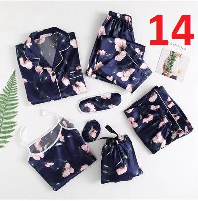 Top&Pants Pajamas Suit Soft Print Flower Sleepwear Nightwear CODE: KAR729