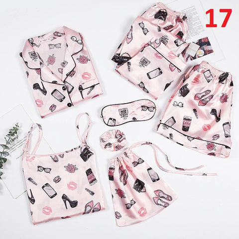 Top&Pants Pajamas Suit Soft Print Flower Sleepwear Nightwear CODE: KAR729