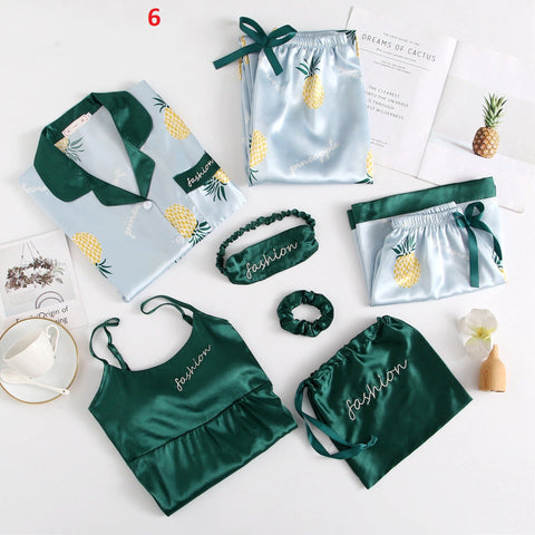 Top&Pants Pajamas Suit Soft Print Flower Sleepwear Nightwear CODE: KAR729