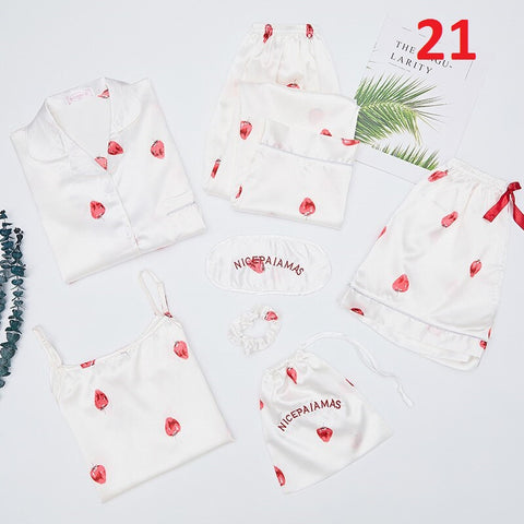 Top&Pants Pajamas Suit Soft Print Flower Sleepwear Nightwear CODE: KAR729