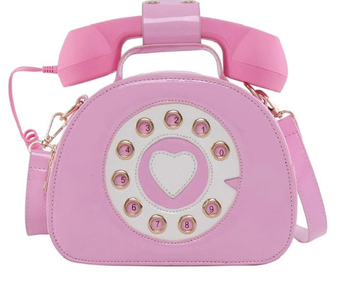 Girl Telephone Shaped Shoulder Bag PU Leather Shopping  CODE: KAR731