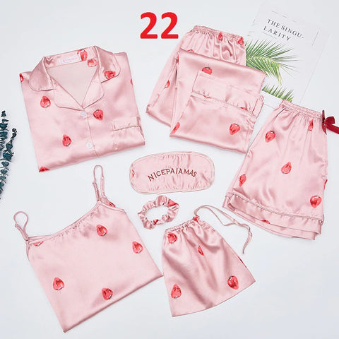 Top&Pants Pajamas Suit Soft Print Flower Sleepwear Nightwear CODE: KAR729