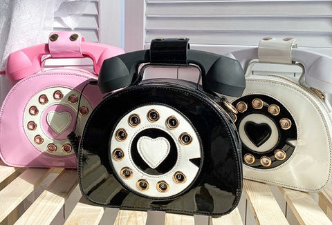 Girl Telephone Shaped Shoulder Bag PU Leather Shopping  CODE: KAR731