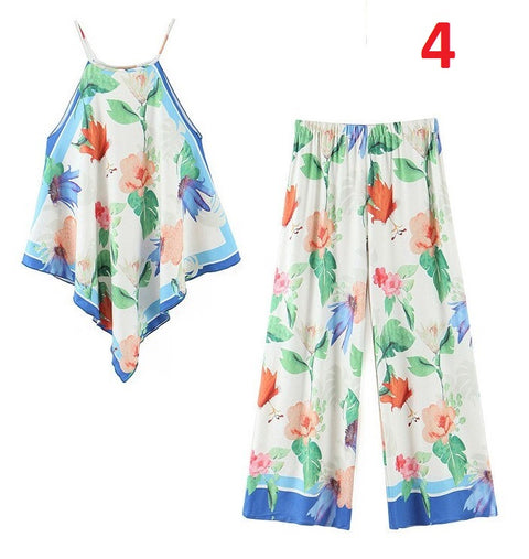 High Elastic Waist Female Tops Asymmetry Set  CODE: KAR741