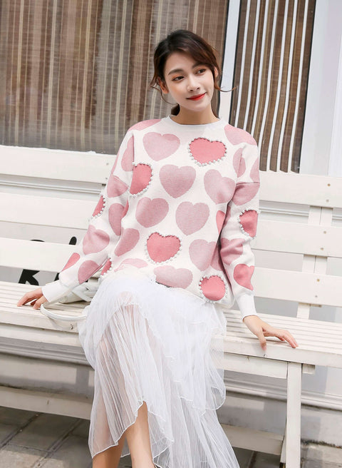 Pullovers Long Sleeve Sweater Women's O-Neck Loose CODE: KAR747