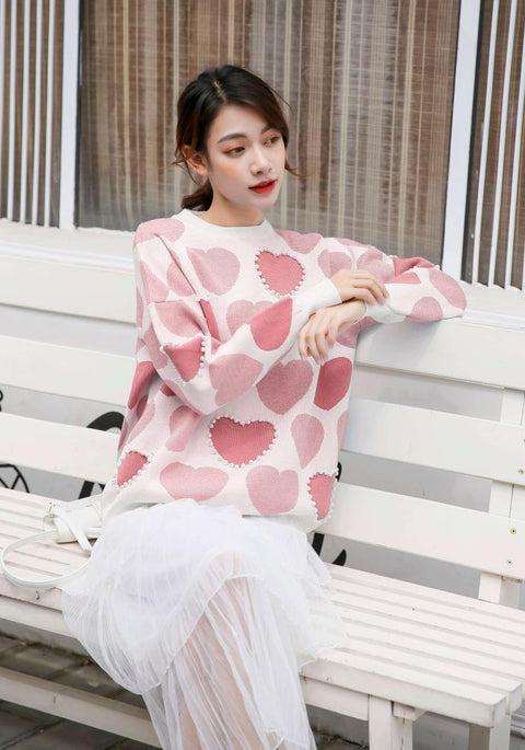 Pullovers Long Sleeve Sweater Women's O-Neck Loose CODE: KAR747