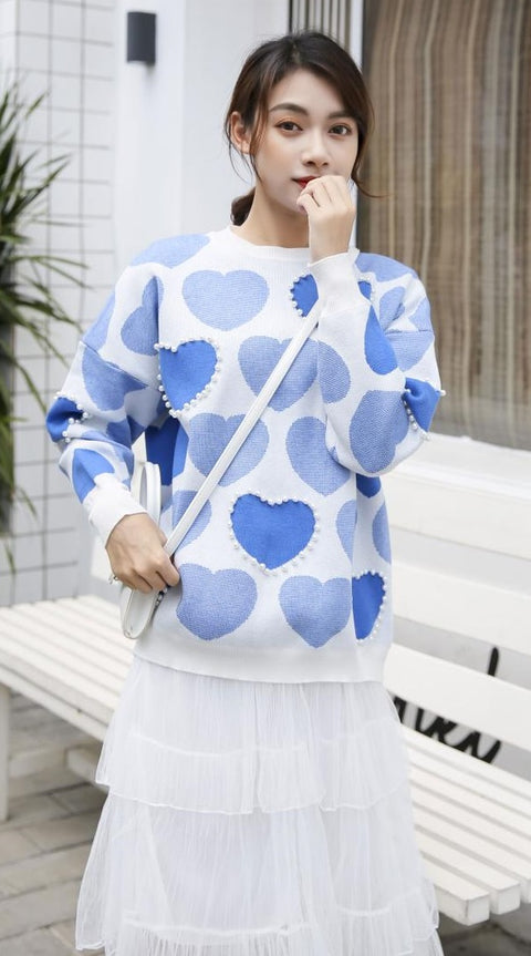 Pullovers Long Sleeve Sweater Women's O-Neck Loose CODE: KAR747