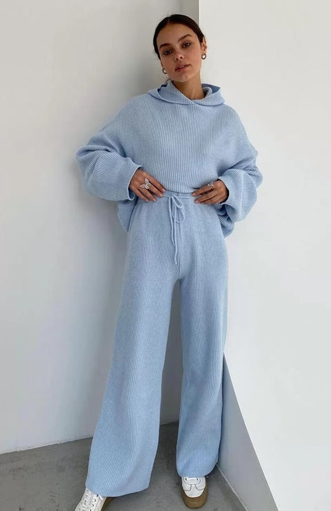 Loose Solid Casual Chic Autumn Knitted Two Piece Set  CODE: KAR785