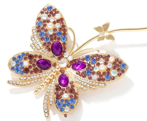 Colorful Crystal Butterfly Pendant Necklace CODE: KAR797