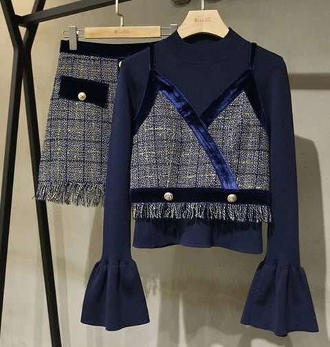 Runway Designer Wool Blend Dress Set High Quality Suit CODE: KAR799