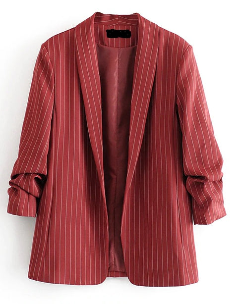 Blazer Striped Jacket Suit Bright Colors Leisure CODE: KAR812